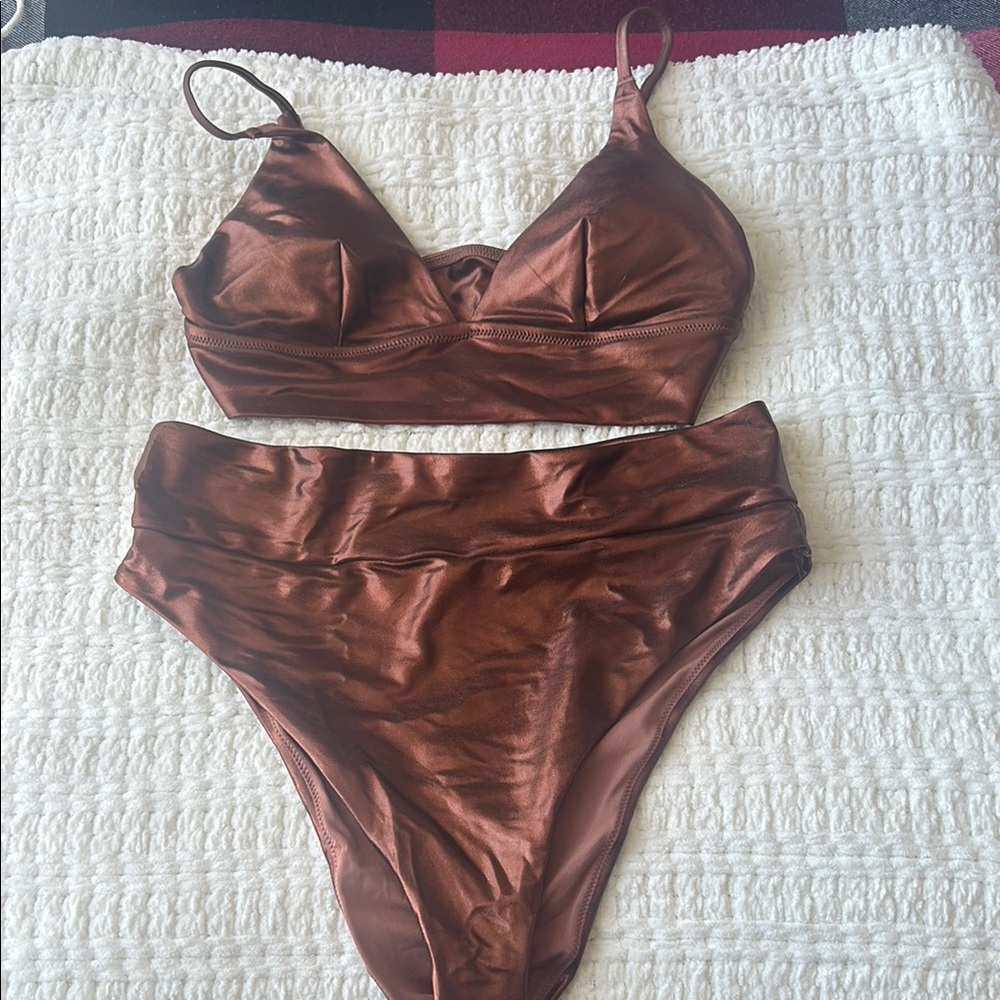 Aerie chocolate brown/ bronze Bikini Set